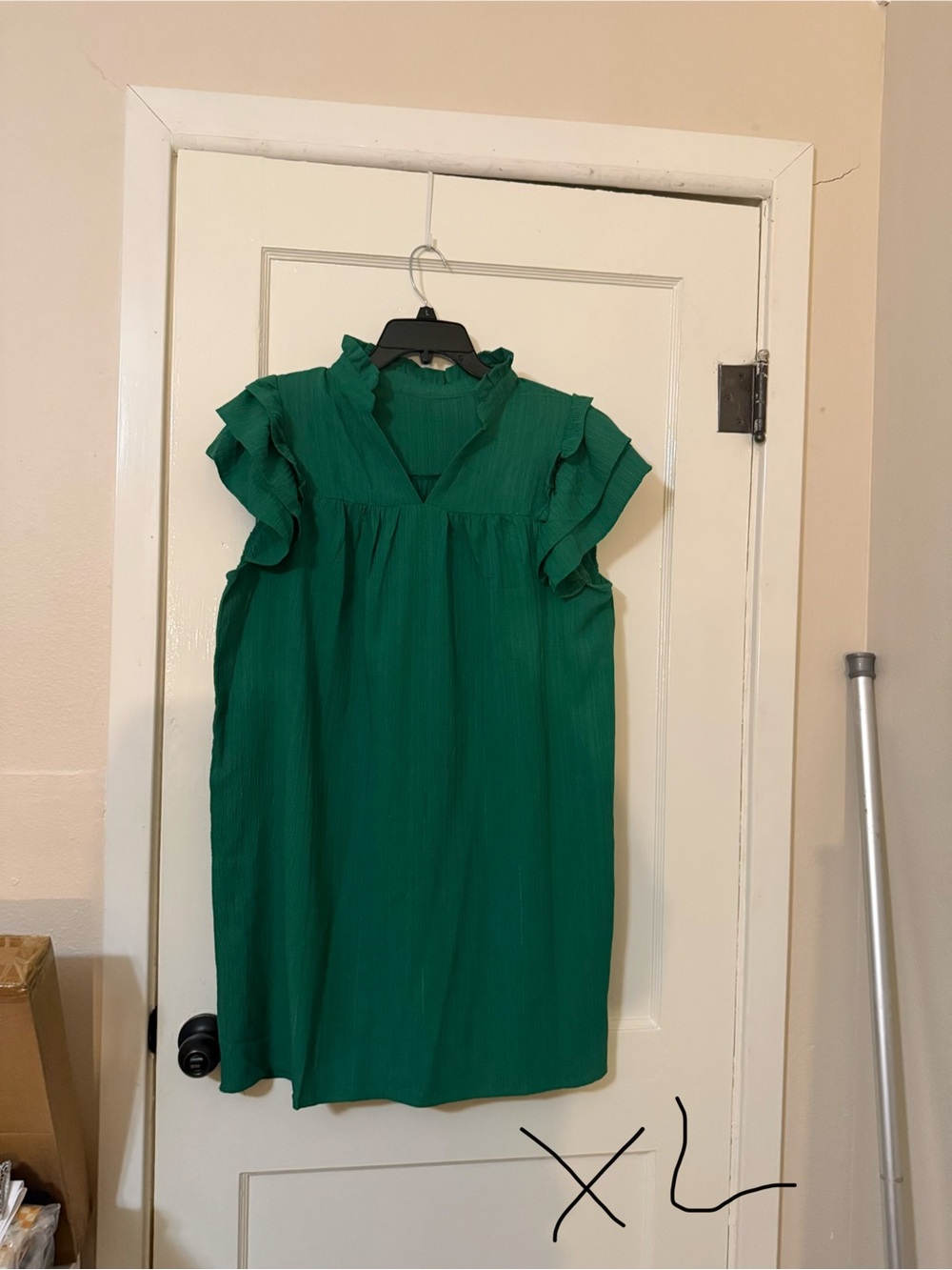 Shein Green Ruffle Sleeve Dress